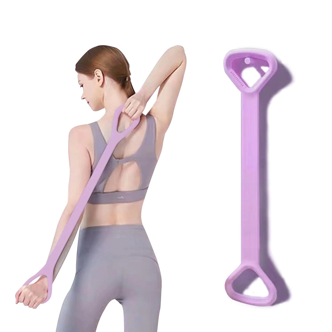 Figure 8 Resistance Band Elastic Band Stretch Bands for ArmShoulder BackLeg Stretching Upper Body Workout Equipment Portable Home Office Elastic Ropes for Yoga Pilates(Purple)