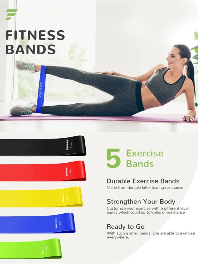 Workout Bar with Resistance Bands Set