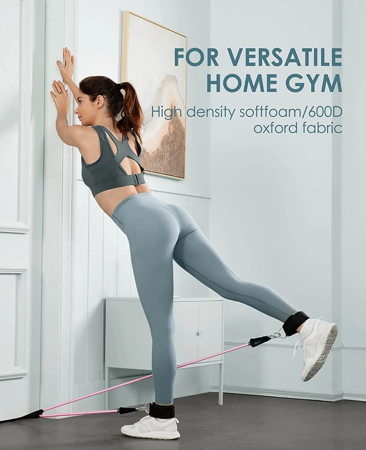 Workout Bar with Resistance Bands Set