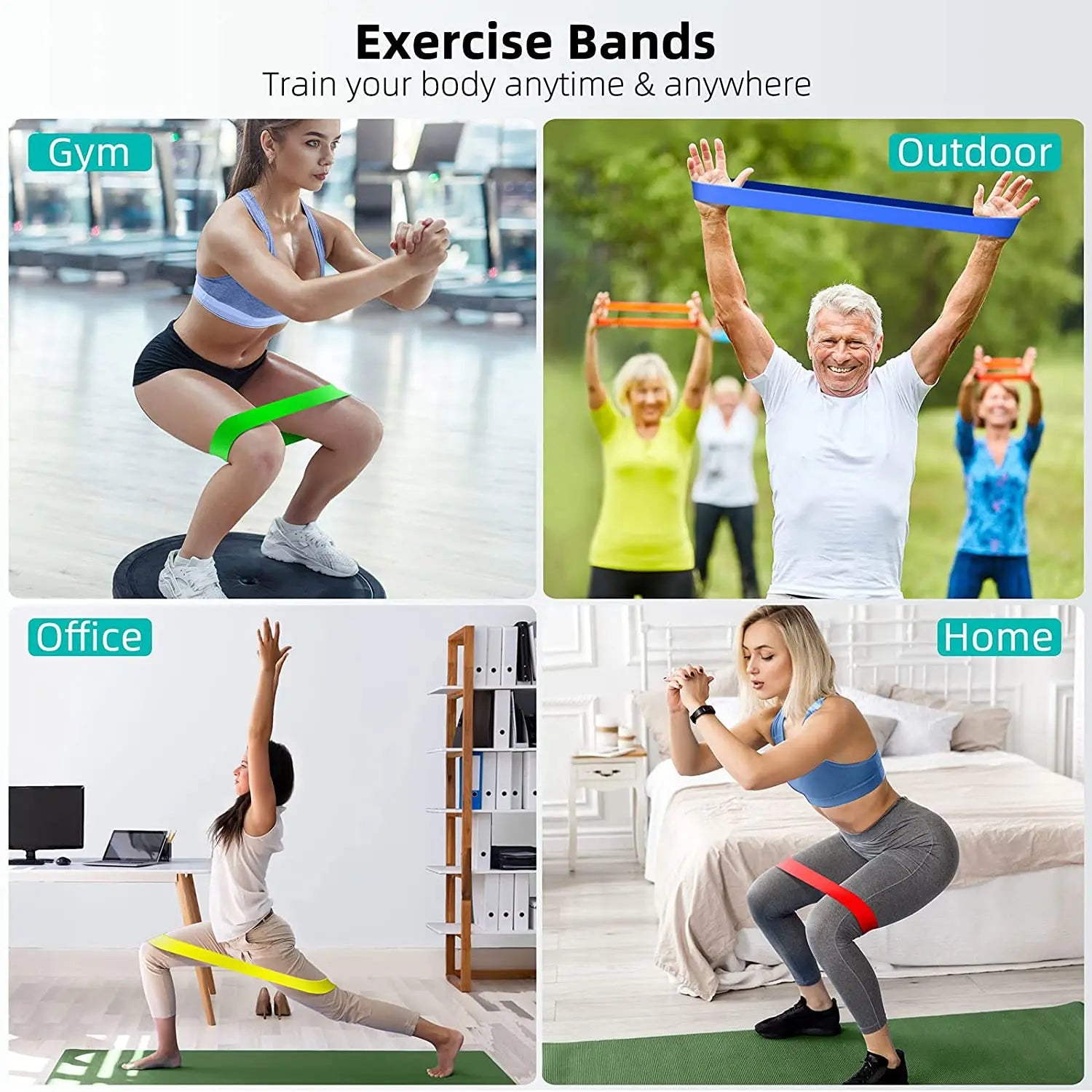 Workout Bar with Resistance Bands Set