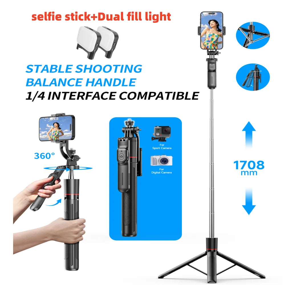 MEUYAG Selfie Tripod with Light