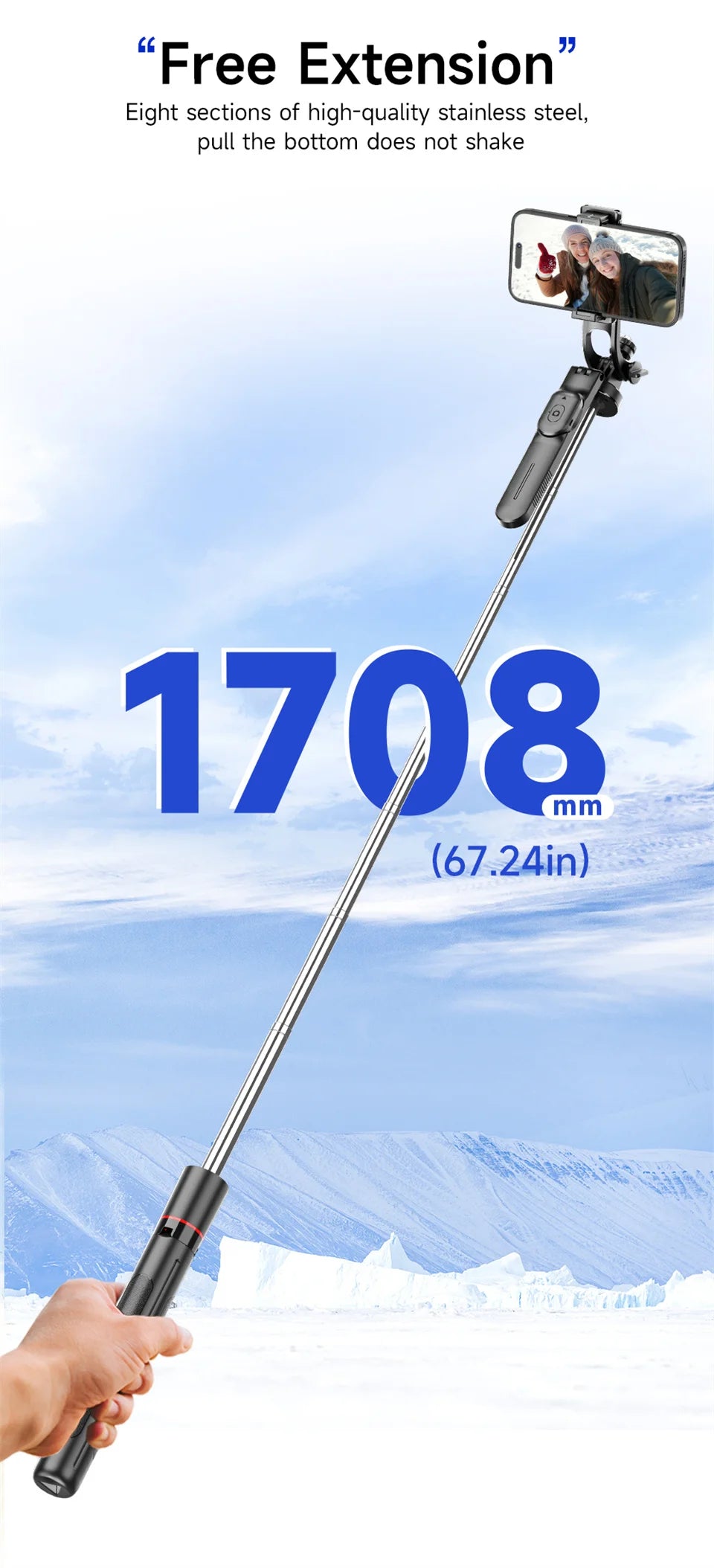 MEUYAG Selfie Tripod with Light