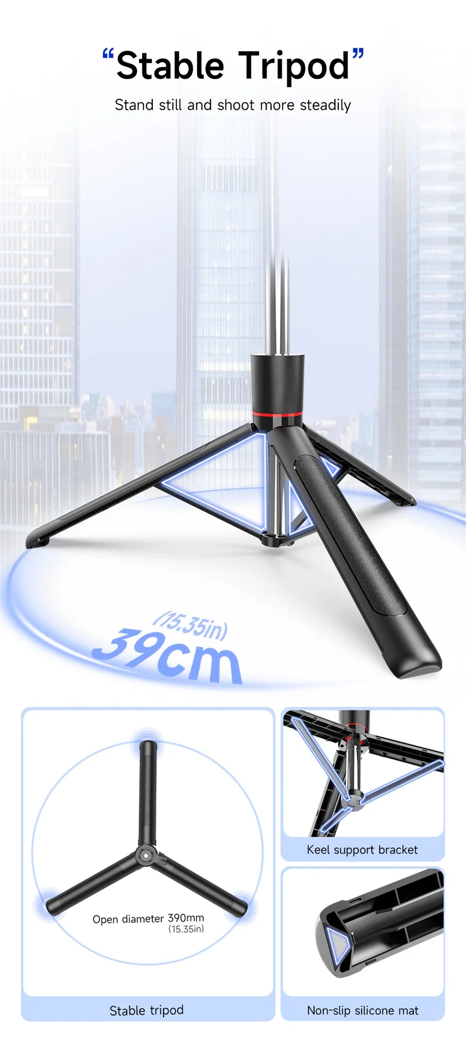 MEUYAG Selfie Tripod with Light