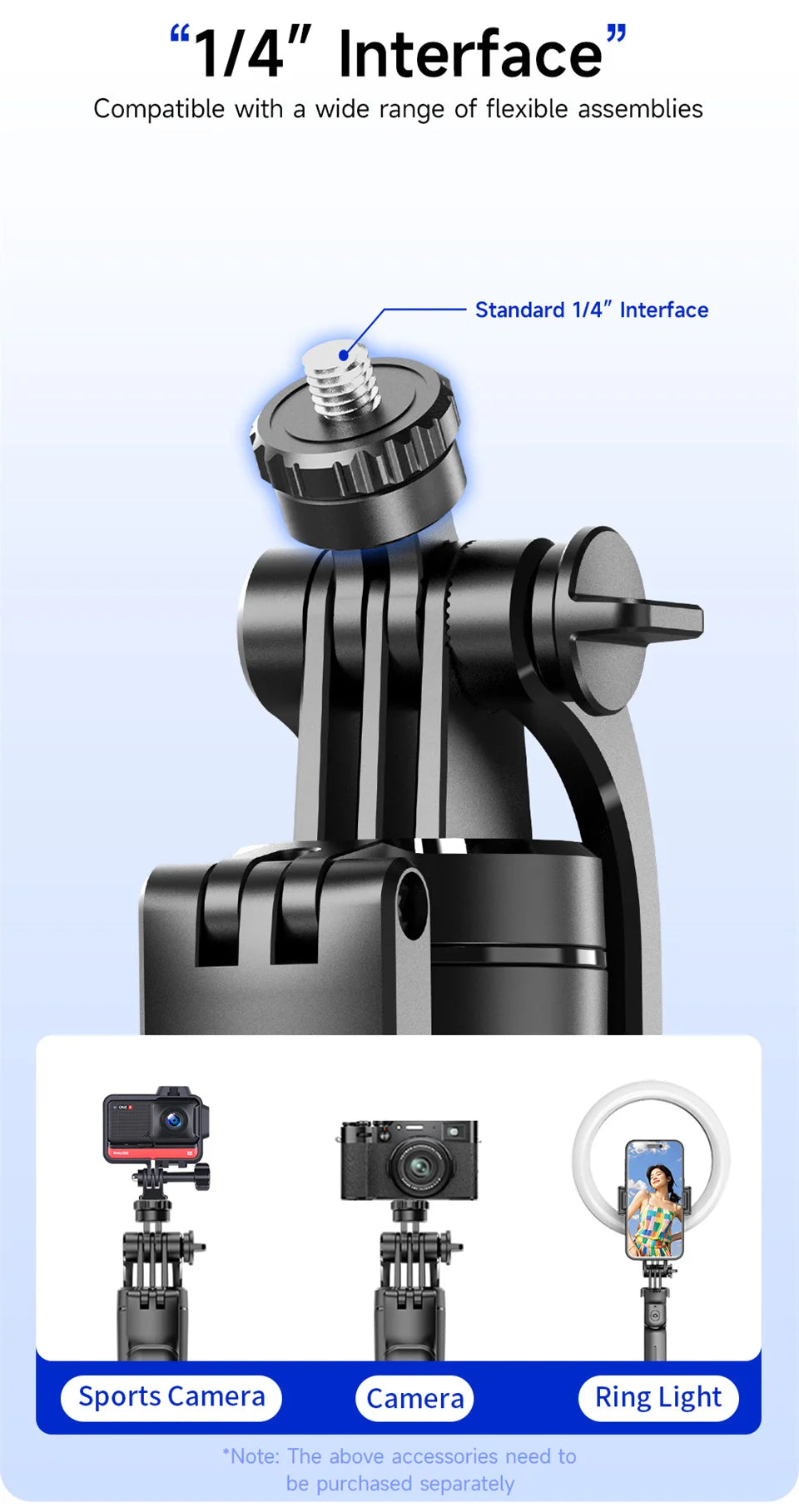 MEUYAG Selfie Tripod with Light