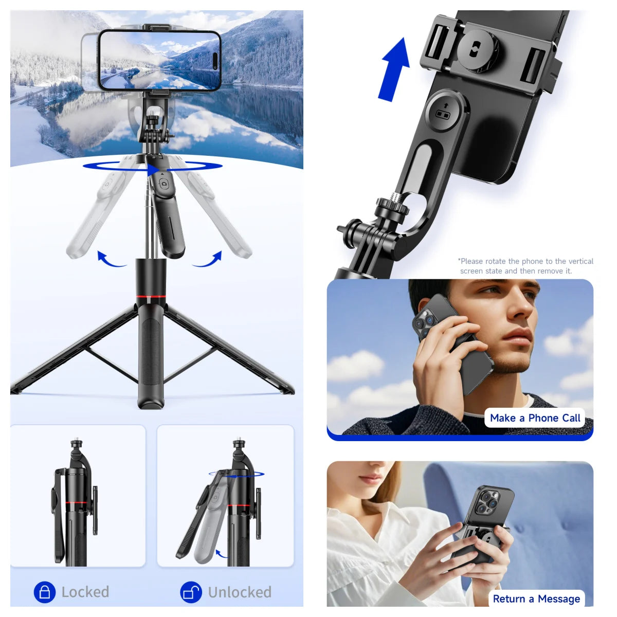 MEUYAG Selfie Tripod with Light