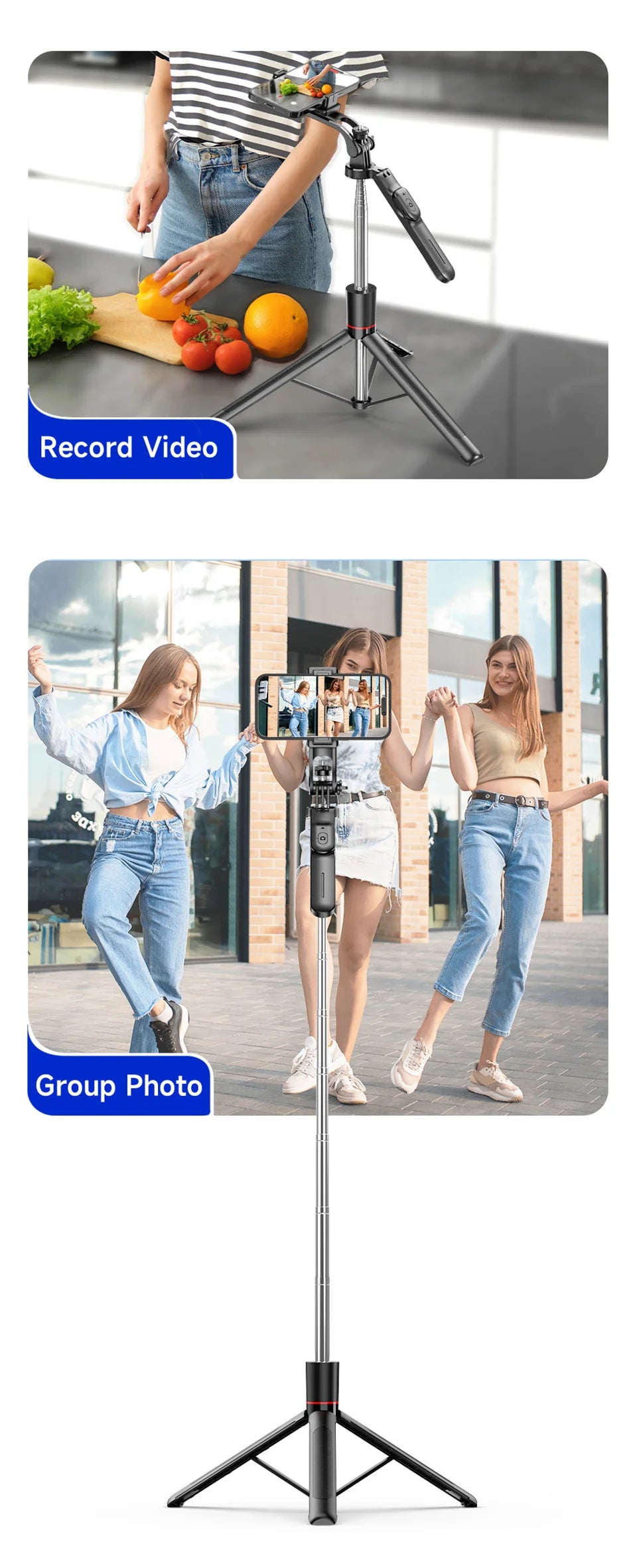 MEUYAG Selfie Tripod with Light