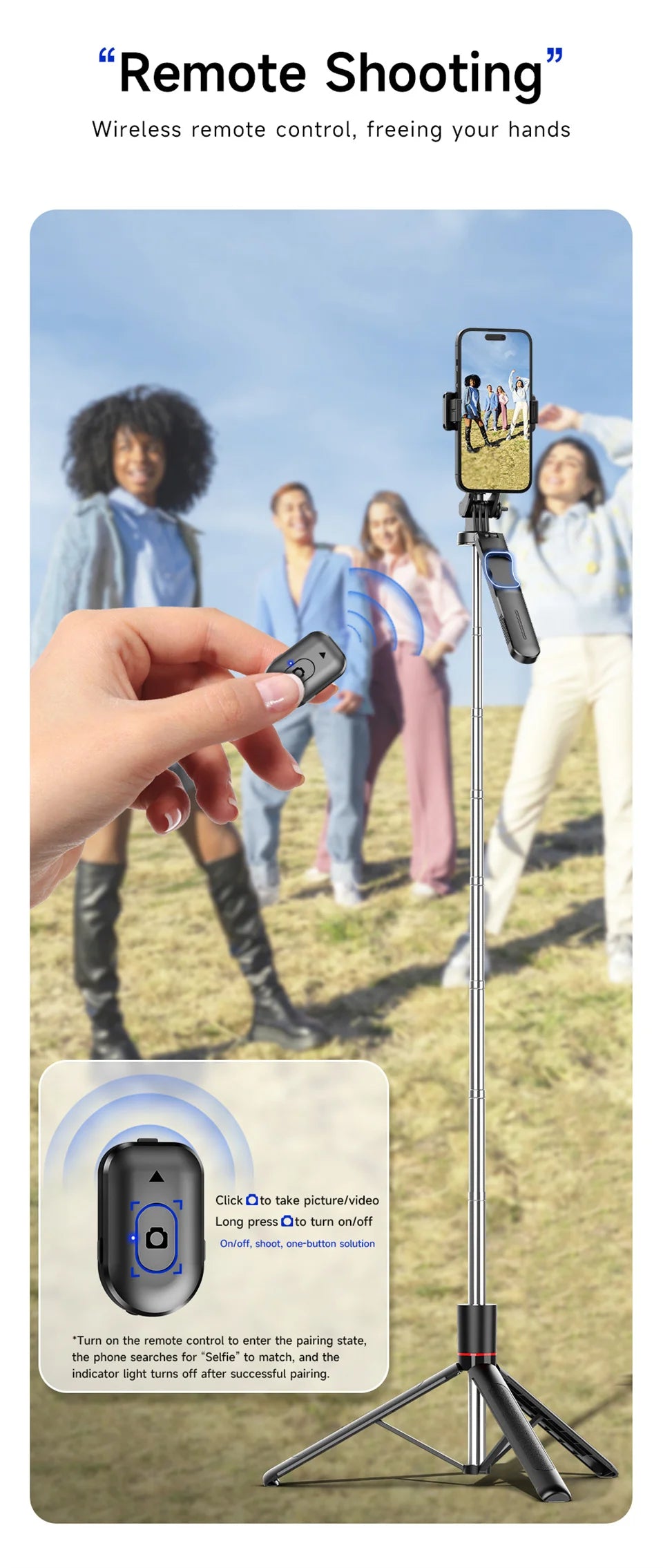 MEUYAG Selfie Tripod with Light